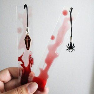 Bloody Bookmark with Spooky Charm